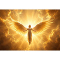   golden angel spiritual wall art