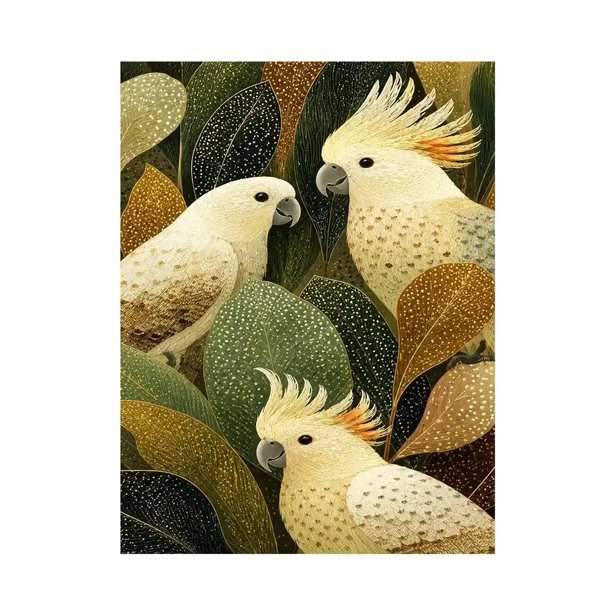   cockatoo botanical canvas art