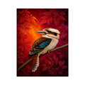   colorful kookaburra wall art living room