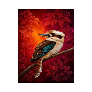   colorful kookaburra wall art living room