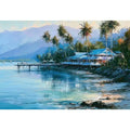 tropical coastal canvas beach house decor