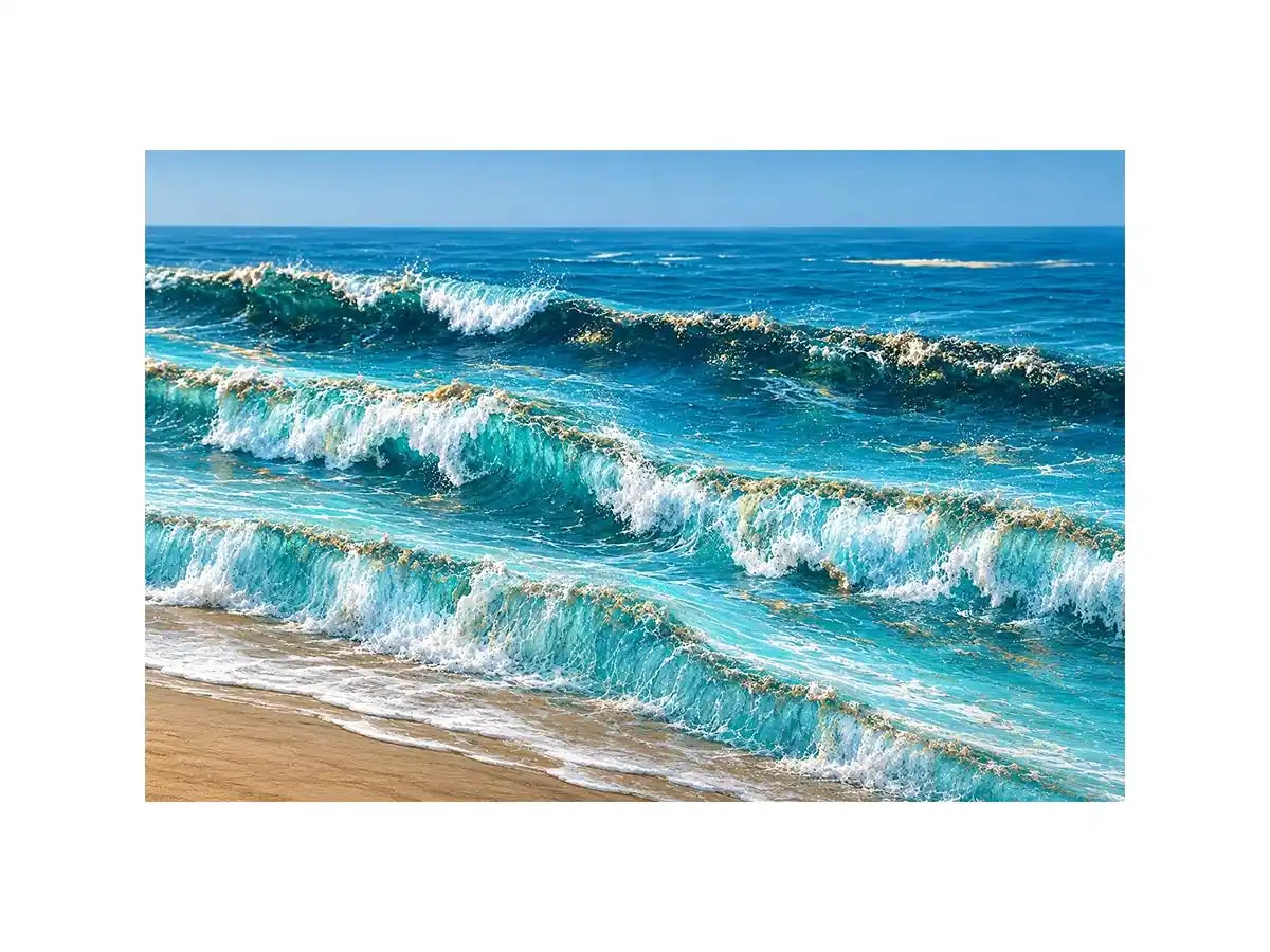   ocean wave canvas print coastal decor