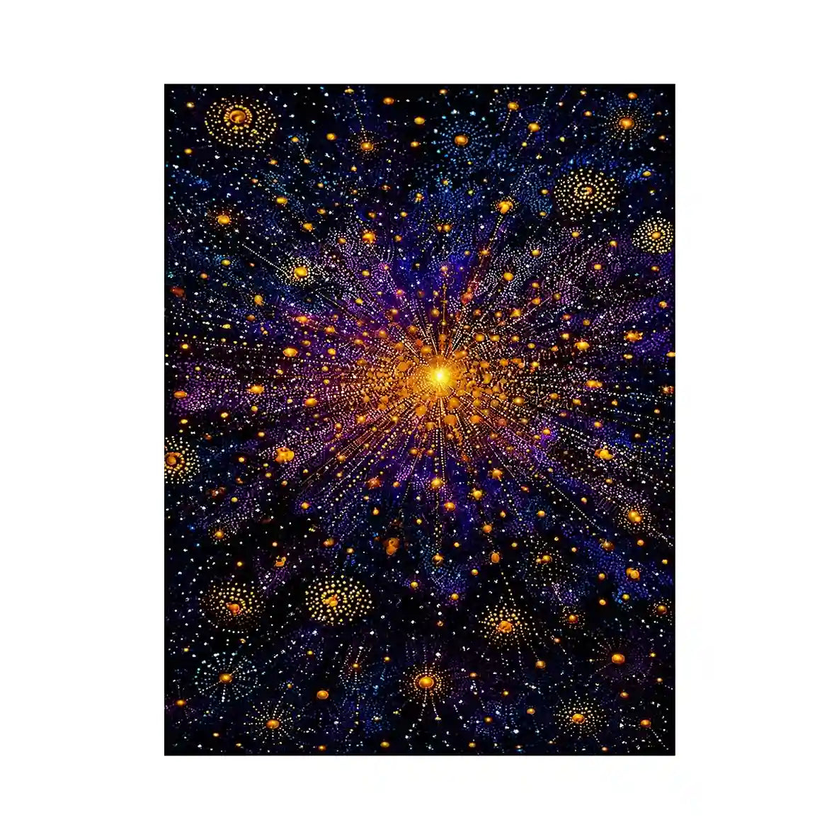   cosmic abstract canvas living room