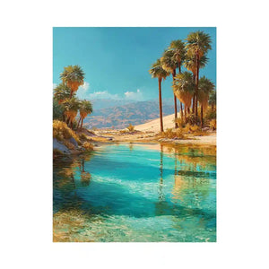 desert oasis palm tree canvas living room