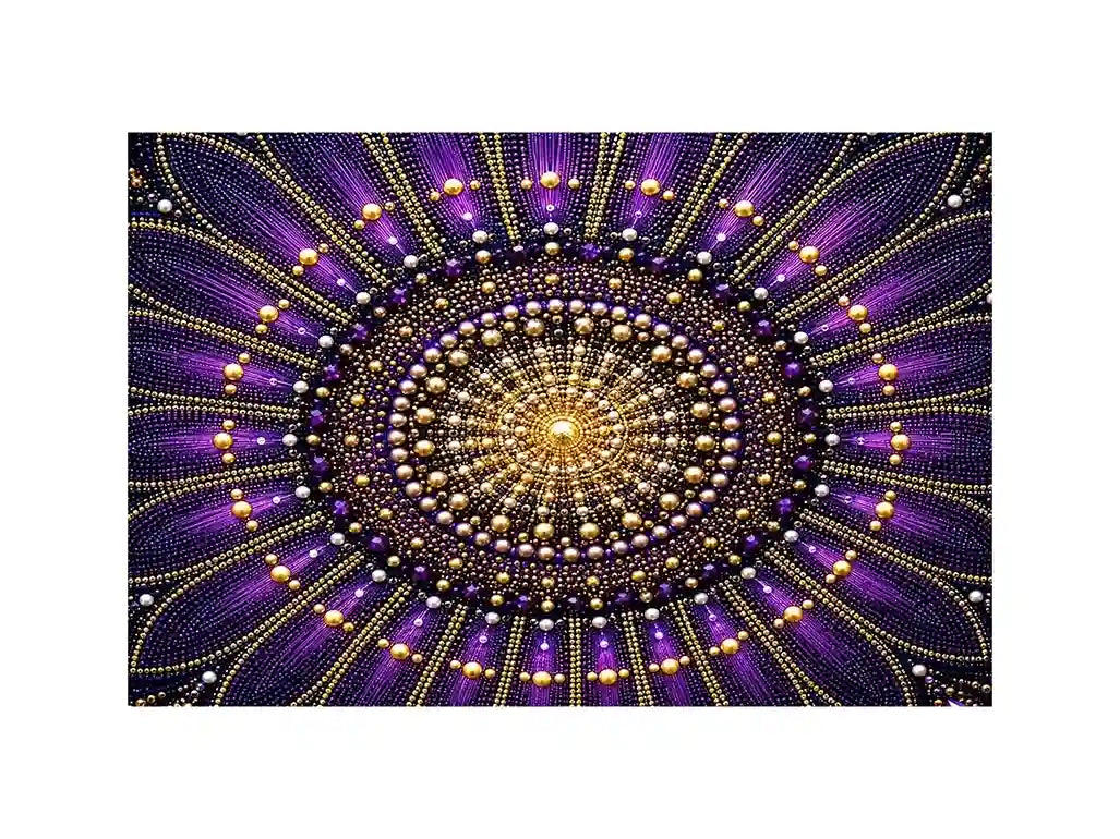   purple gold mandala canvas elegant decor