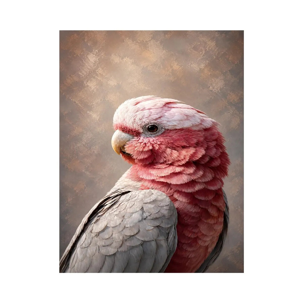   pink cockatoo canvas print elegant room