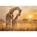 giraffe safari canvas nursery decor