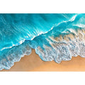   aerial turquoise ocean beach coastal wave wall art