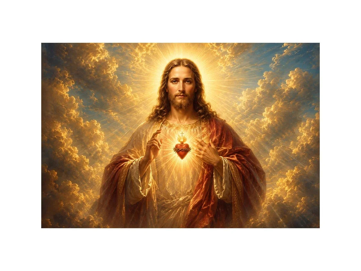   radiant sacred heart canvas classic decor