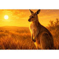   kangaroo sunset wall art warm interiors