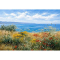   coastal wildflower landscape canvas