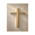   gold cross neutral wall art