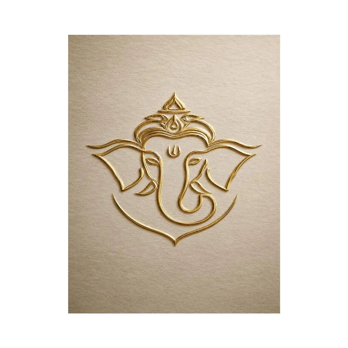   gold ganesha neutral artwork