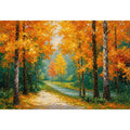   autumn forest path wall art