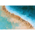 aerial beach turquoise water canvas coastal decor