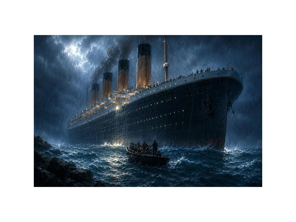  vintage ocean liner canvas art office