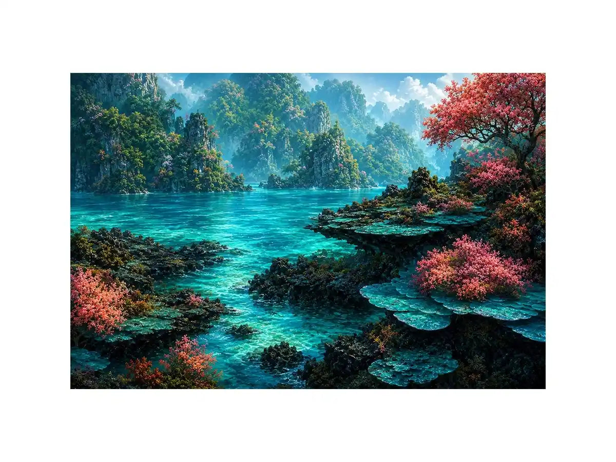   tropical landscape canvas art coastal decor