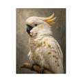   white cockatoo gold accent canvas art