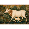   traditional cow calf canvas print
