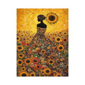 sunflower woman floral canvas