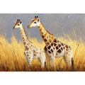 neutral giraffe savanna canvas