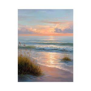 sunset beach coastal canvas print