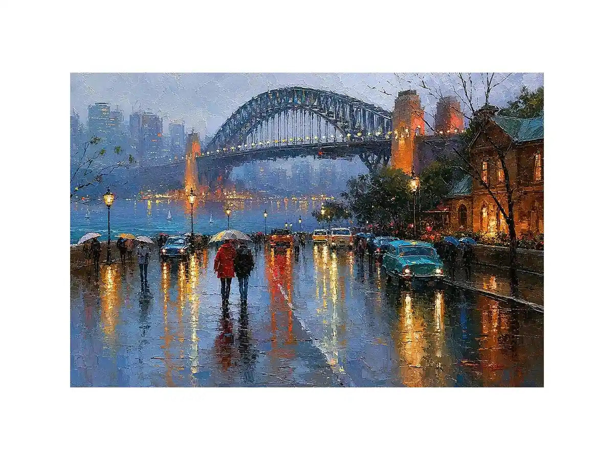 sydney harbour bridge cityscape canvas print