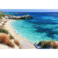 turquoise beach coastal canvas print