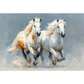 running white horses canvas print