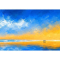 abstract beach canvas art