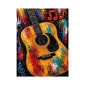 colorful guitar music canvas art