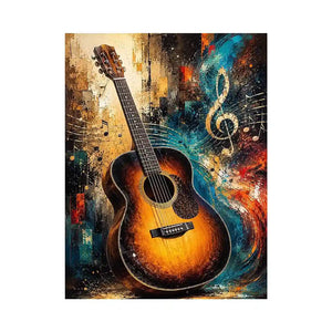 acoustic guitar music canvas art