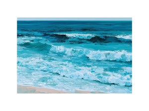 turquoise ocean wave canvas art