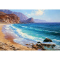 coastal beach wave canvas art