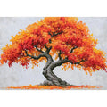 autumn bonsai tree canvas art