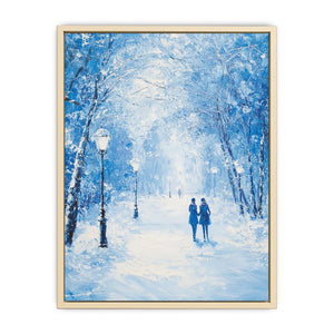 Blue winter Canvas Painting 