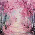 Cherry Blossom Canvas Painting 