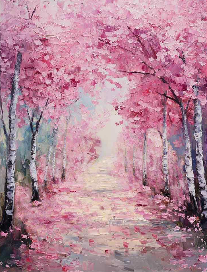 Cherry Blossom Canvas Painting 