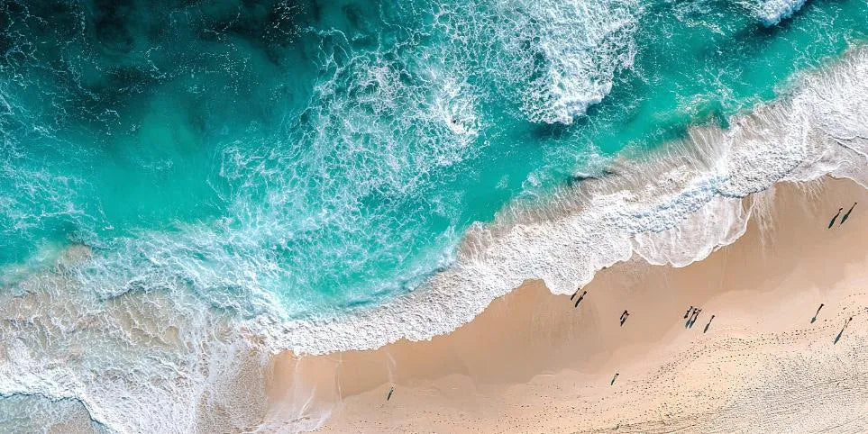 Aerial Tide Panoramic Canvas Print