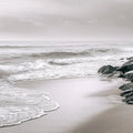 Quiet Breakwater Panoramic Canvas Print