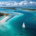 Lagoon Sail Panoramic Canvas Print