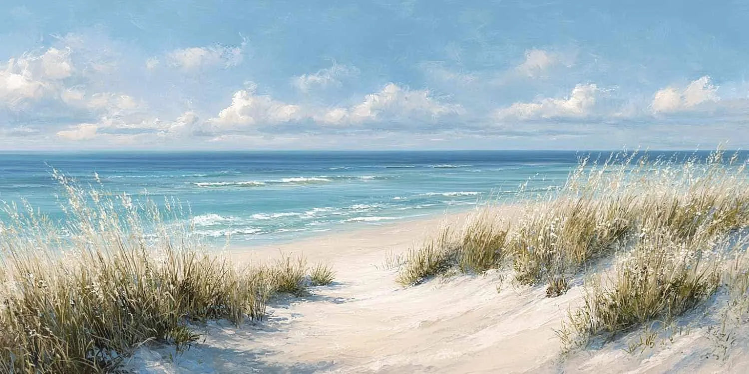 Seagrass Calm Panoramic Canvas Print