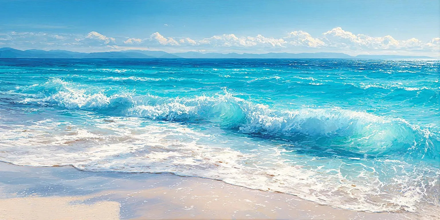 Coastal Surge Panoramic Canvas Print