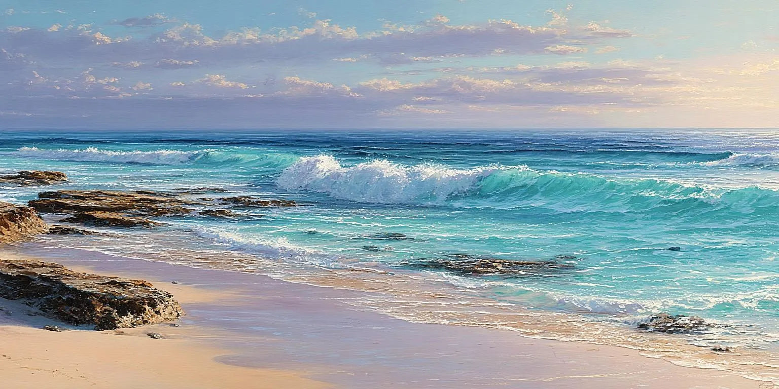 Tidal Rockscape Panoramic Canvas Print