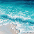 Turquoise Break Panoramic Canvas Print
