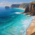 Australian Coastal Cliff C Panoramic Canvas Print
