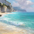 Chalk Coast Calm Panoramic Canvas Print
