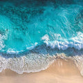 Azure Shoreline Panoramic Canvas Print