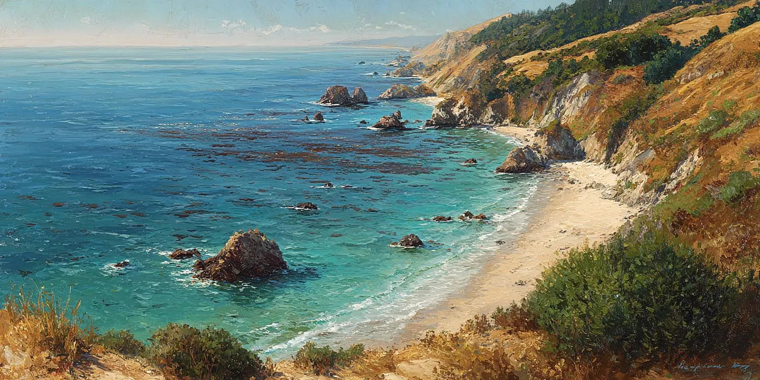 Pacific Headland Panoramic Canvas Print