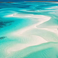 Turquoise Sandbar Panoramic Canvas Print